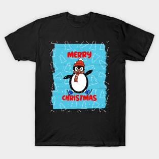 CHRISTMAS Sweater Skating Penguin T-Shirt